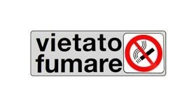 ETICHETTA VIETATO FUMARE 15x 5 ADESIVA