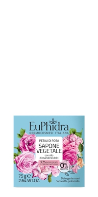 EUPHIDRA SAPONETTA VEGETALE PETALI DI ROSA 75 G