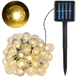 Catena luminosa a sfera a bolle solari 5 luci lunghezza totale 7 m IP65 impermeabile,bianco caldo - bianco caldo precio