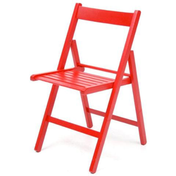 Sedie pieghevoli in legno 6 Pz per giardino colore rosso precio