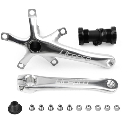 Bike Crank bicicletta stabilita inferiore Staffe 170MM 130 BCD Foling Bike Guarnitura bici Braccio Manovella con Corona Bulloni