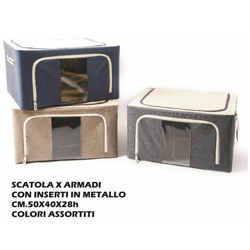 SCATOLA ARMADI TESSUTO CM.50X40X28h CON CERNIERA en oferta