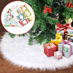 Gonna per albero di Natale in peluche, gonna per albero di Natale 78 cm Copri piedi per albero in pelliccia sintetica bianca come la neve per en oferta