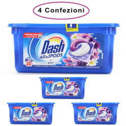 allin1 pods detersivo per lavatrice in monodosi lavanda 4 confezioni da 30 capsule - Dash precio