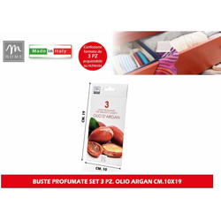 Buste Profumate Set 3 Pz. Olio Argan Cm.10X19 en oferta