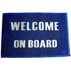 Tappetino zerbino benvenuto welcome on board blu cm 60x40 en oferta