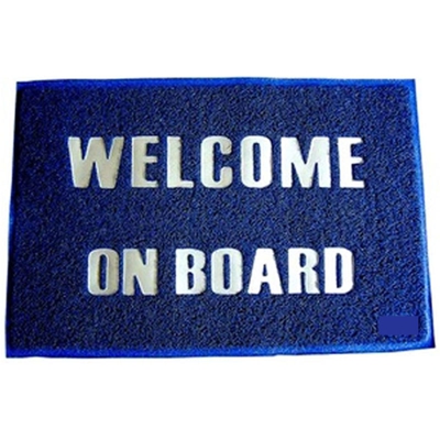 Tappetino zerbino benvenuto welcome on board blu cm 60x40