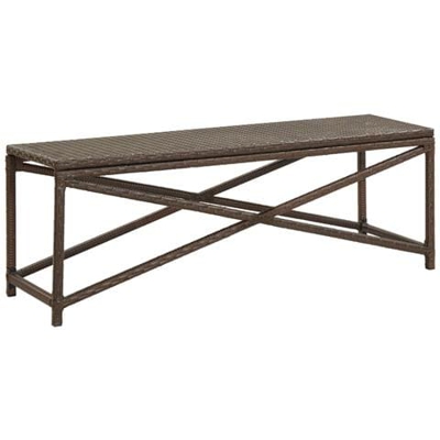 Panchina Da Giardino 120 Cm In Polyrattan Marrone