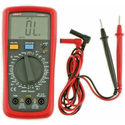 Multimetro Tester Digitale Professionale Volt Ampere Farad Puntali Ut39A+