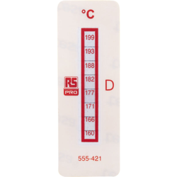 Etichetta termosensibile Irreversibile RS PRO, da 160°C a 199°C, 18mm x 51mm (Confezione da 10) características