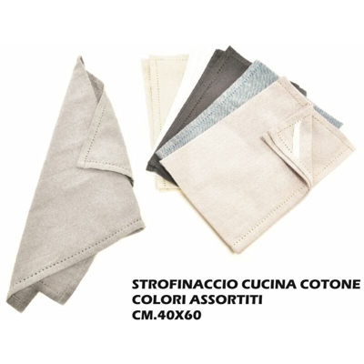 Strofinaccio In Cotone Cm.40X60 Col. Ass.