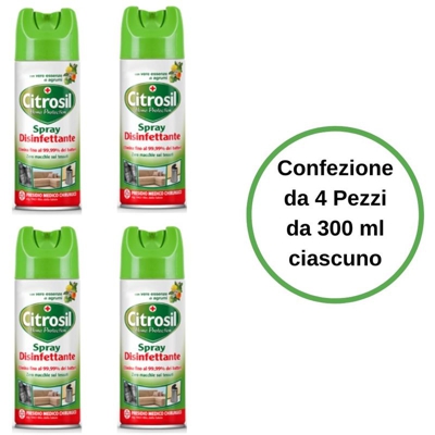 Citrosil spray disinfettante agli agrumi home protection confezione da 4 pezzi da 300 ml