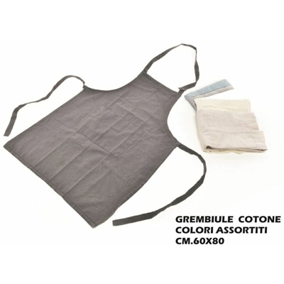 Grembiule Da Cucina In Cotone Cm.60X80 Col. Ass.