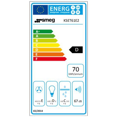 KSET61E2 cappa aspirante 315 m³ / h Semintegrato (semincassato) Argento D