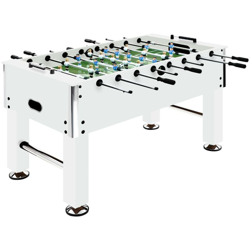 vidaXL Tavolo Calcio Balilla in Acciaio 60 kg 140x74,5x87,5 cm Bianco precio