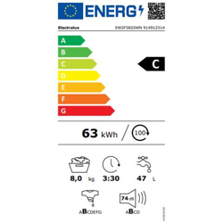 Ew2f5820wn - Lavatrice 8 Kg 1200 Giri Classe C características