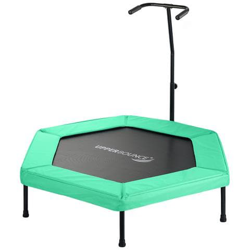 Mini Trampolino Tappeto Elastico Rebounder Esagonale da 127 cm per Fitness Palestra Allenamento Gym Verde características