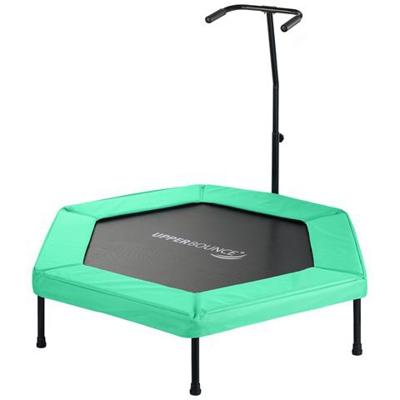 Mini Trampolino Tappeto Elastico Rebounder Esagonale da 127 cm per Fitness Palestra Allenamento Gym Verde