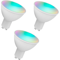 Lampadina intelligente WiFi Tuya 5W GU10 Interfaccia LED RGB + CW 100-240V Modello: GU10-A-1PACK-5W 3 pezzi en oferta