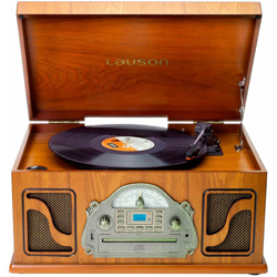 ivx22 classico giradischi in legno cd radio registrazione digitale mp3 bluetooth vinile - Lauson características