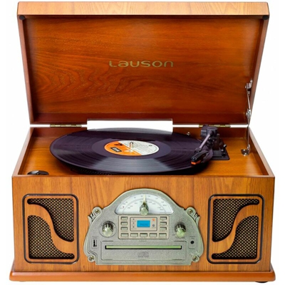 ivx22 classico giradischi in legno cd radio registrazione digitale mp3 bluetooth vinile - Lauson