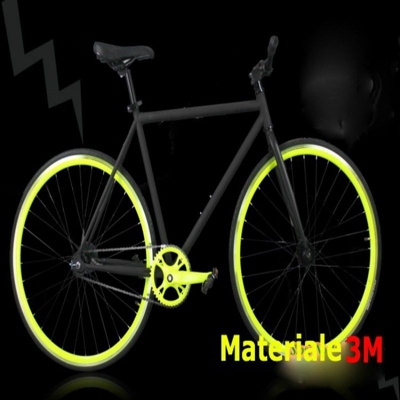 Strisce ? adesive fluorescenti per cerchi bicicletta Colore - Giallo Fluo - 3M