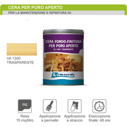 Rio Verde - Renner va 1300 750ml cera fondo finitura per poro aperto trasparente en oferta