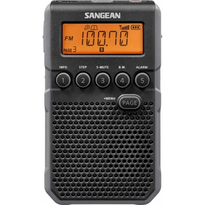 dt-800 nero radio digitale tascabile am fm con schermo rds lcd batteria ricaricabile - Sangean