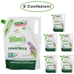 naturel detersivo per lavatrice ecoformato lavanda 6 confezioni da 1000 ml - Winni's precio