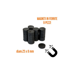 9 Pezzi Magneti Calamite Ferrite 25x6 Mm Hobby Creativi Frigo Ceramica Fimo Potente precio