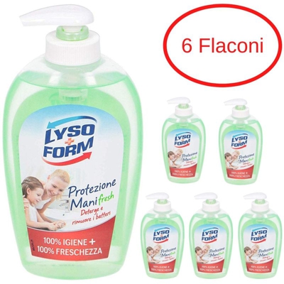 Lysoform - Lyso form detergente protezioni mani fresh confezione 6 flaconi da 250 ml