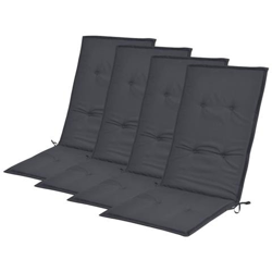 4 Pz Cuscini Per Sedie Da Giardino Antracite 120x50x3 Cm en oferta