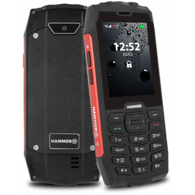 hammer 4 red mobile phone rugged ip68 dual sim 2.8'' tft camera bluetooth radio fm - Myphone