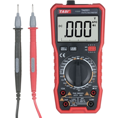 TASI TA8301 Multimetro digitale Tester professionale Multimetro a vero valore RMS Tester multifunzionale Letture sonore Misuratore di tensione OHM