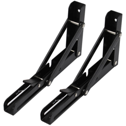 Triangoli Staffa angolare pieghevole Supporto per mensola Supporto per tavolo da casa Supporto a parete,Nero, 14 precio