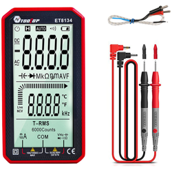 TOOLTOP ET8134 Multimetro portatile da 4,7 pollici con schermo LCD ad alta definizione Corrente continua Tensione Corrente Tensione CA Misurazione características