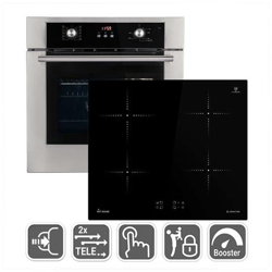 Forno Elettrico da Incasso BO8810SS Capacità 70 L Multifunzione Ventilato Colore Nero + Piano Cottura IH5900RL Induzione 4 Zone precio