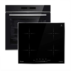 Forno Elettrico da Incasso EB8019EDP Capacità 72 L Multifunzione Ventilato Colore Nero + Piano Cottura KF5900IND-ED Induzione 4 Zone en oferta