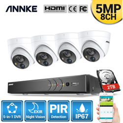 ANNKE Sistema di videosorveglianza 8 canali DVR Ultra HD 4K H.265 e kit telecamera dome 4PCS 5MP HD - Disco rigido 2TB en oferta