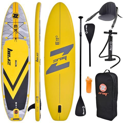 E11 Combo 11'0'''' Gonfiabile Sup Board Stand Up Paddle Pack Completo 335x84x12cm Con Sedile Kayak E Doppia Pagaia