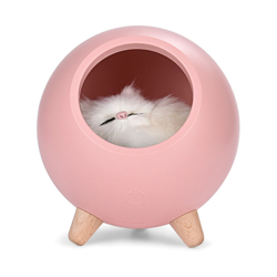 Mini Pet House Night Light Lampada da tavolo dimmerabile USB portatile Lampada da decorazione per cameretta per bambini,Rosa, precio