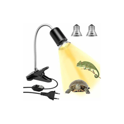 Lampada riscaldante a forma di tartaruga, con attacco E27, UVA/UVB, 50 W + 50 W, per terrario, con clip, per rettili, lucertole, tartarughe, precio