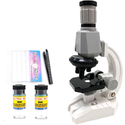 Kit di microscopi scientifici per principianti per bambini, con 100X 400X 1200X e LED, miglior regalo per il compleanno del giocattolo educativo, en oferta