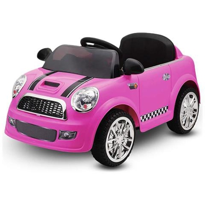 Auto Elettrica Per Bambini Mini Car Rosa Con Telecomando, 2 Motori Ing. Mp3, E Led / 2