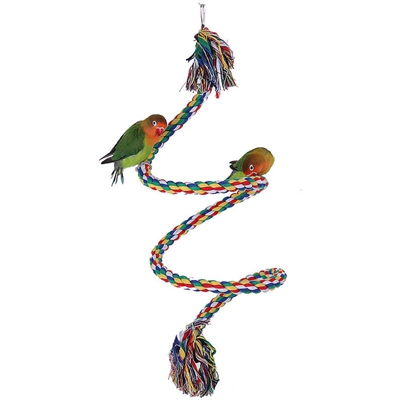 Pappagallo in piedi Pappagallo arrampicata in cotone corda di cotone stick stick parrot articoli masticare pappagallo giocattolo color cotone corda