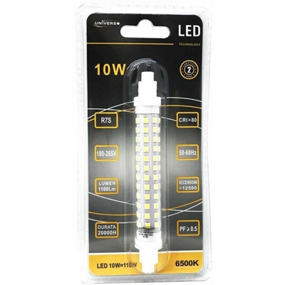 Lampadina Led 10w Luce Bianca .attacco R7s Lampada Ricambio Per Faro 6500k