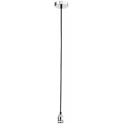 Portalampada E27 Lampadario A .sospensione Porta Lampadina Cavo 112 Cm Argento en oferta