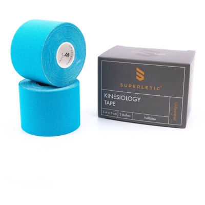 Capital Sports Elek, Kinesio tape, 2 rotoli, 5 m x 5 cm, cotone e adesivo acrilico, resistente all'acqua