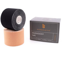 Capital Sports Elek, Kinesio tape, 2 rotoli, 5 m x 5 cm, cotone e adesivo acrilico, resistente all'acqua precio