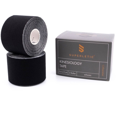 Capital Sports Elek, Kinesio tape, 2 rotoli, 5 m x 5 cm, cotone e adesivo acrilico, resistente all'acqua